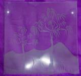 "Cabbage Trees" slumped glass platter