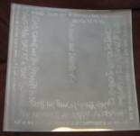 Glass platter with the long version of the Serenity Prayer